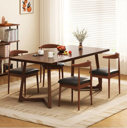 Modern Wood Leg Marble Top Dining Room Retractable Table Table escamotable moderne de salle à manger avec dessus en marbre et pieds en bois