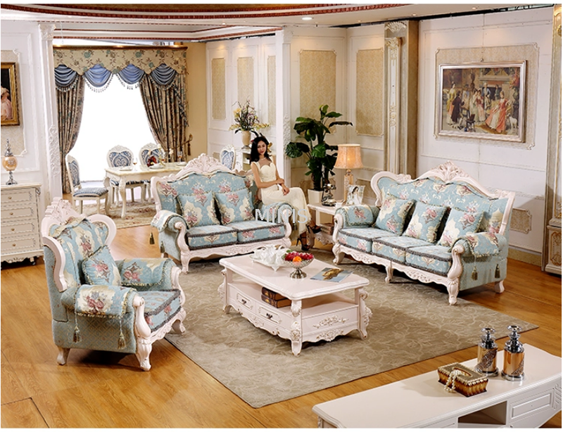 European Fabric Sofa Combination Small Family Living Room Light Luxury 1 +  2 + 3 Simple Three Person Sofa - Living Room Sofas - AliExpress