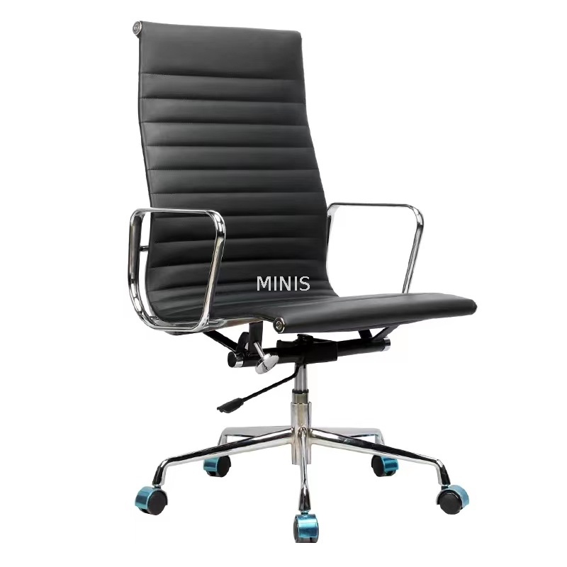 High-quality Reliable Aluminum White Leather Office Chairs