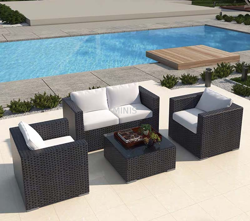 Outdoor Garden Rattan Weather-resistant Comfortable Sofa