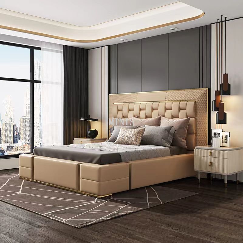 Hotel/Home Bedroom Furniture Modern Adult Double Big Bed