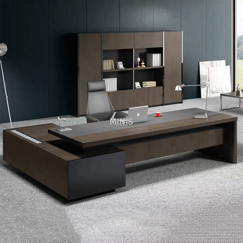 Modern L-shaped Executive Laminate Office Desks With Corner