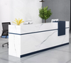 Laminate Minimalist Sleek Durable White Reception Desks