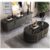 Home/Hotel Modern Black Marble TV Stand And Coffee Table