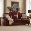 Hotel/Office/Living Room American Brown Leather Sofa Couch