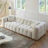 Living Room Sofa Modern Grey Fabric Comfort Big Couch