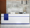 Laminate Minimalist Sleek Durable White Reception Desks