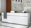 Laminate Minimalist Sleek Durable White Reception Desks