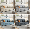 Velvet Fold Out Dual Purpose Love Sofa Bed For Small Spaces