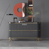 Living Room Modern Nice Black Sideboard With Marble Top