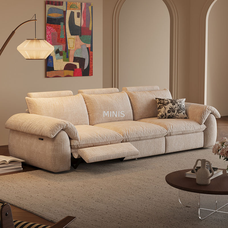 Lounge Theater Adjustable Washable Chenille Recliner Sofa 