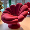 Creative Good Comfortable Fixed Rotary Flower Fabric Chair