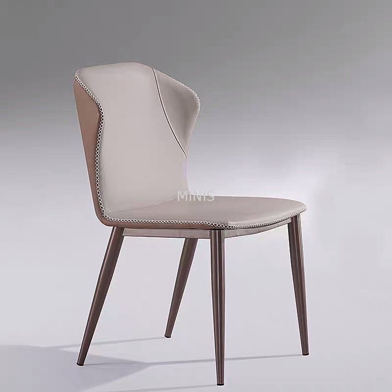 Modern Dining Room Comfortable Sponge Leather Dining Chair