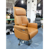 CEO Swivel Adjustable Big Strong Brown Leather Office Chair