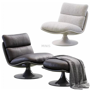 Modern Fasionable Living Room Leisure Chair With Ottoman