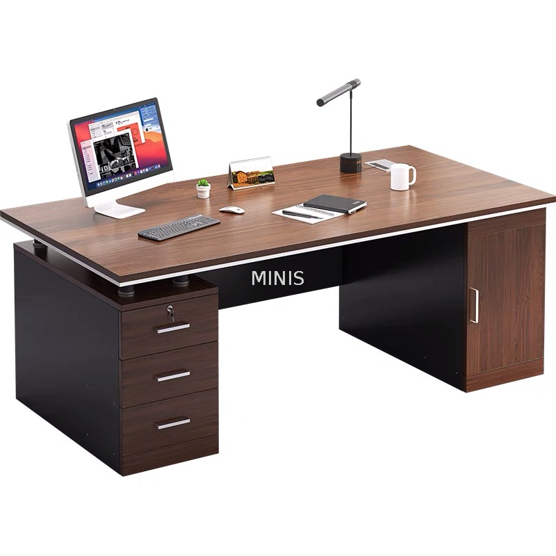 Home/Office Work Furniture Simple Straight Wood Office Desks