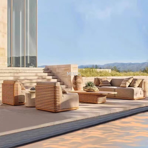 Foshan Outdoor Furniture Garden Anti-mold Teak Wood Sofa