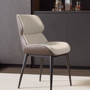 Modern Dining Room Comfortable Sponge Leather Dining Chair