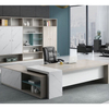Rectangle Round Wood Office Desk With Side Corner Table