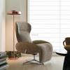 Good Fabric Rotary Reclining Chair With Retractable Footrest