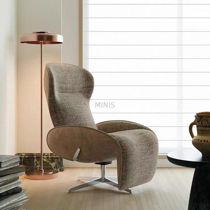 Good Fabric Rotary Reclining Chair With Retractable Footrest