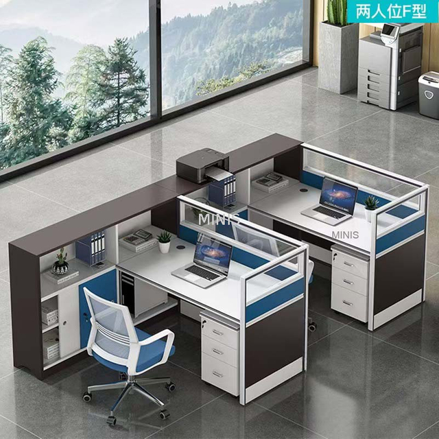 Office Partition Staff Workstation Desks With Cabinet/Drawer