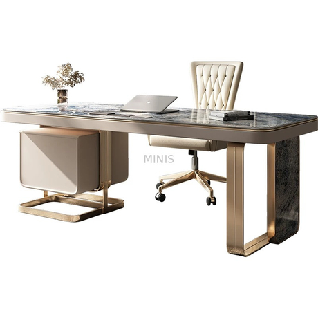 Office Room Table Furniture Nice Marble Work Desk With USB