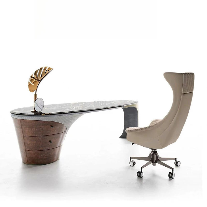 High-class Work Desk Furniture Oval Office Table And Chair