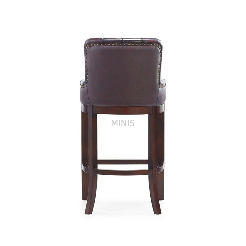 Hotel Restaurant Home High Leather Wood Pub Bar Chair