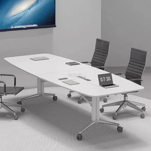 Office Meeting Foldable Conference Table With Cable Hole