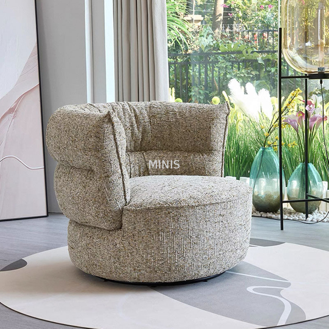 Living Room Good Quality Elastic Fabric Single Rotary Chair