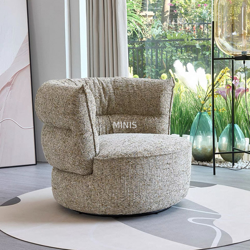 Living Room Good Quality Elastic Fabric Single Rotary Chair