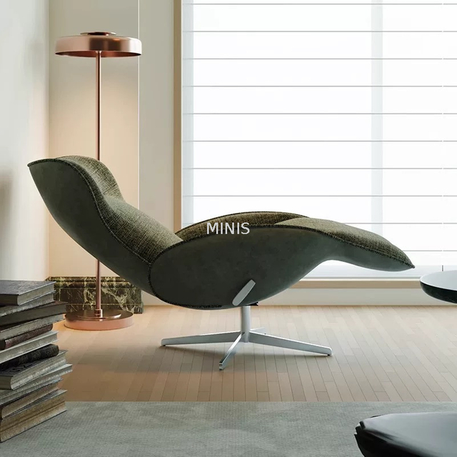 Good Fabric Rotary Reclining Chair With Retractable Footrest