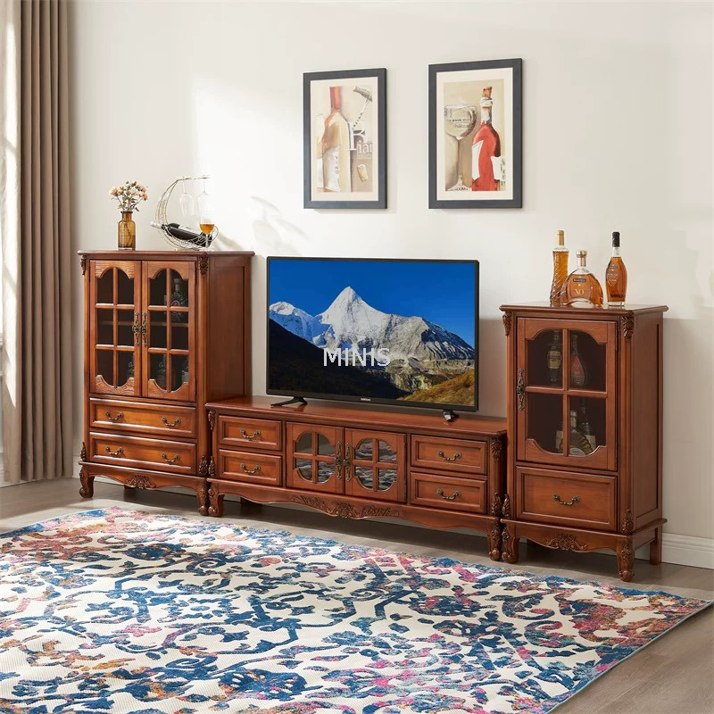 Living Room Brown Good Tv Cabient And Wooden Coffee table