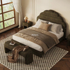 Bedroom Furniture Comfortable Black Velvet King/Queen Bed 