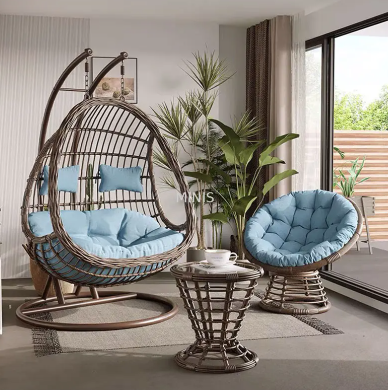 Garden Patio Balcony Metal Hanging Two people Big Swing Chair