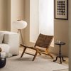European Leisure Furniture Woven Rope Strong Wooden Chair