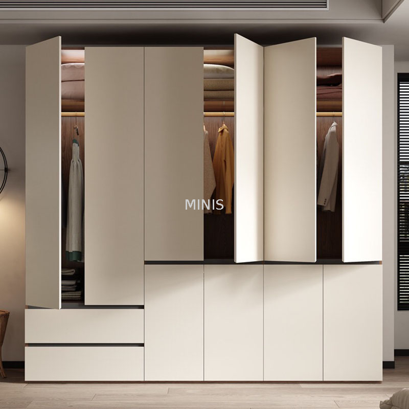 Bedroom Modern Customized White Wardrobes With Doors/Drawers