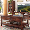 Lounge Living Room Sqaure Wood Coffee Table With Drawers