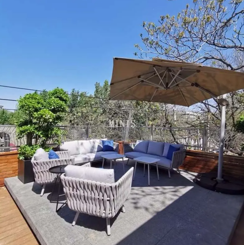 Modern Outdoor Garden Waterproof Rope Comfortable Nice Sofa 
