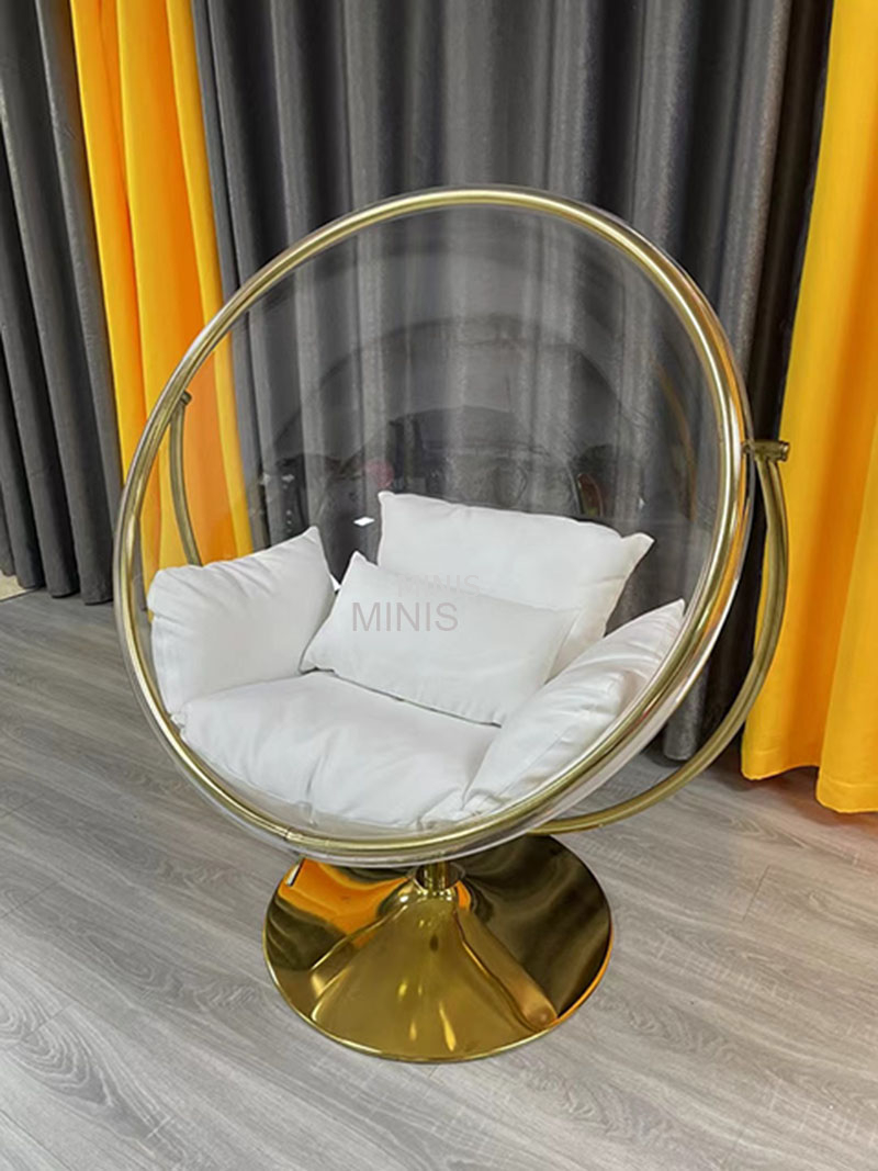 Relaxing Acrylic Space Transparent Round hanging Swing Chair
