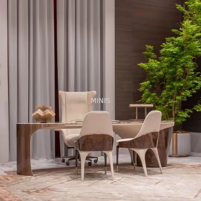 High-class Work Desk Furniture Oval Office Table And Chair