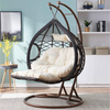 Outdoor Patio Hanging Egg-shaped Rattan Swing Chair