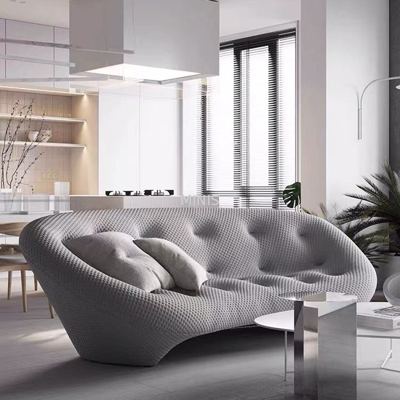 Sitting Room Modern Furniture Comfortable Beautiful Grey Couch