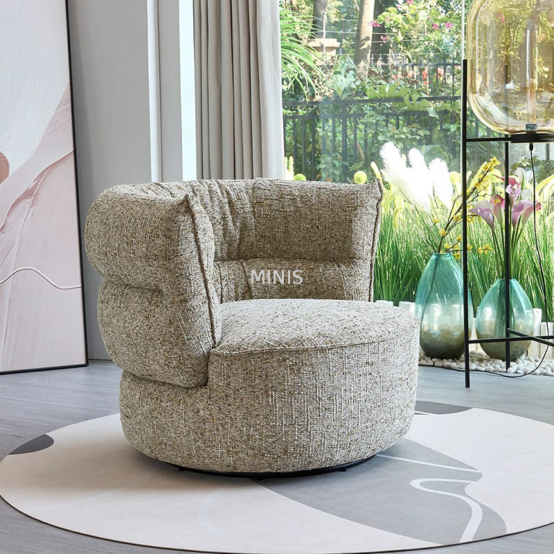Living Room Good Quality Elastic Fabric Single Rotary Chair