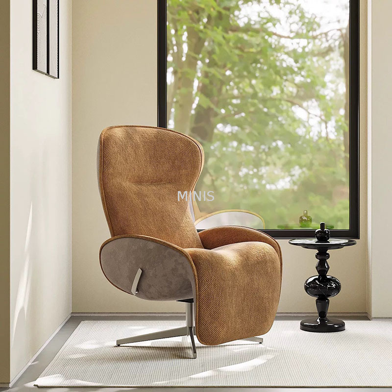 Good Fabric Rotary Reclining Chair With Retractable Footrest