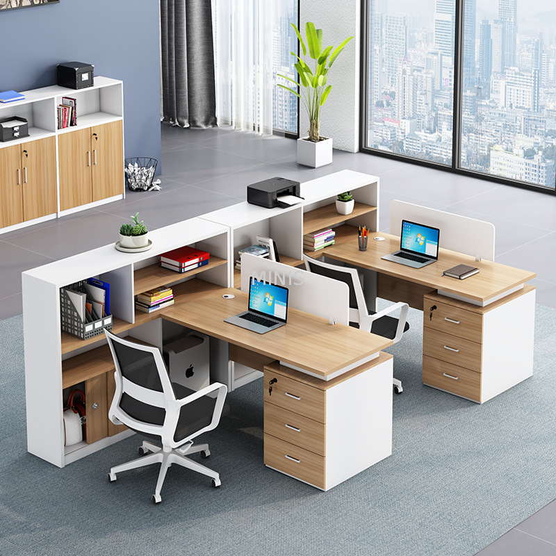 Office Partition Staff Workstation Desks With Cabinet/Drawer