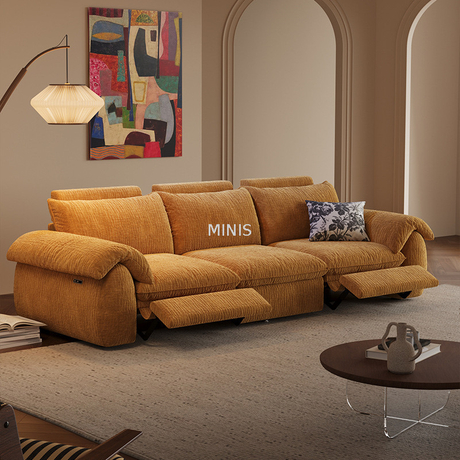 Lounge Theater Adjustable Washable Chenille Recliner Sofa 