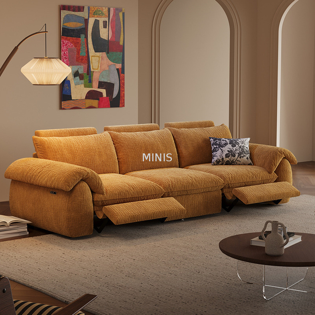 Lounge Theater Adjustable Washable Chenille Recliner Sofa 