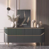 Living Room Modern Cool Black Sideboard With Marble Top